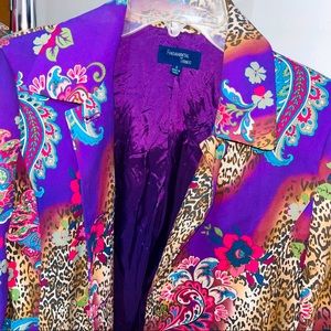 Floral and Leopard print blazer